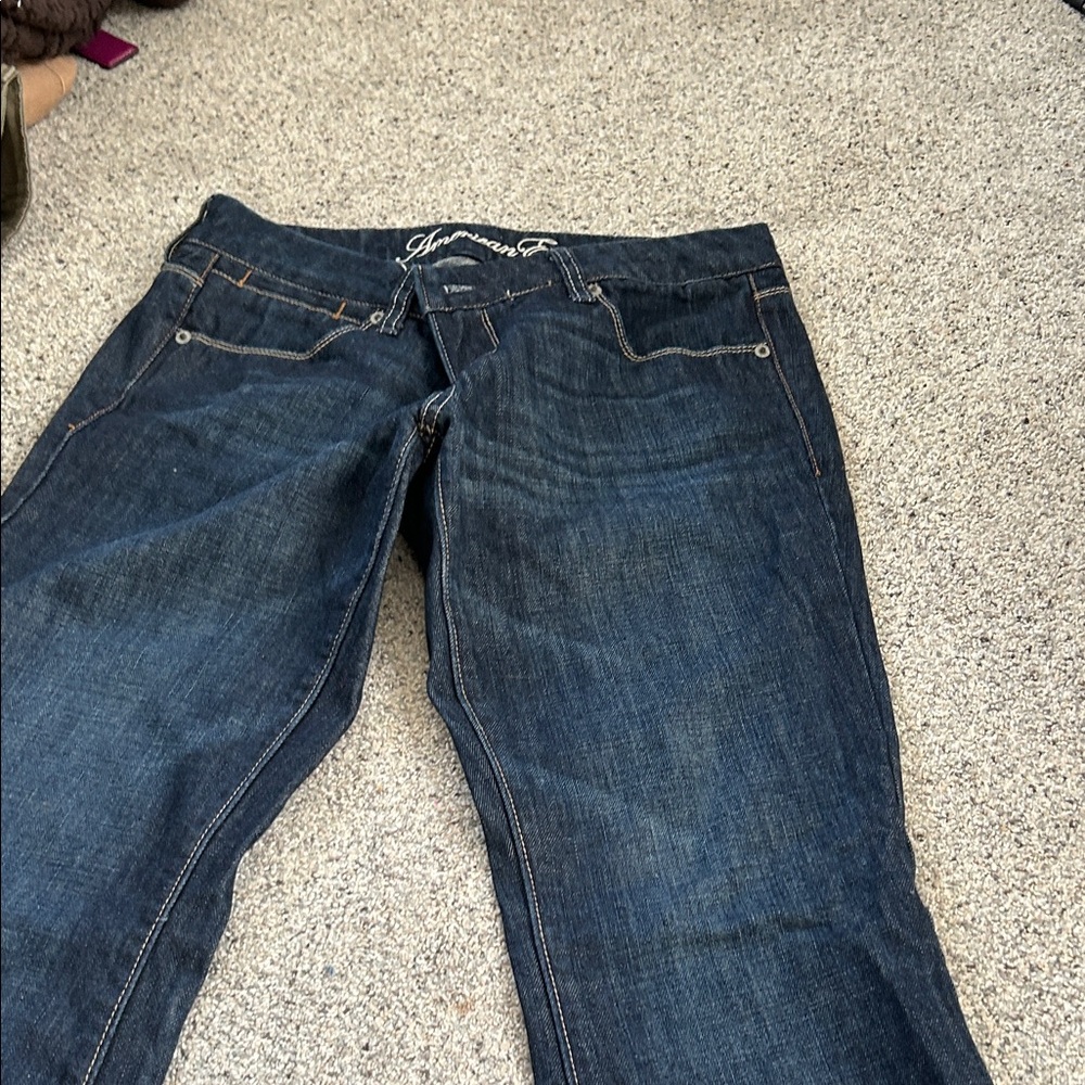 Vintage AE women’s  Dark Blue Flare Jeans - Picture 4 of 5